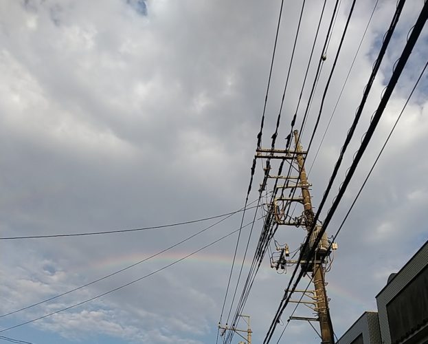 虹と花火大会♪