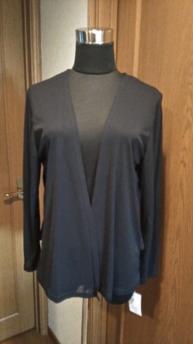 ネイビー×バックダブルレース・カーディガン