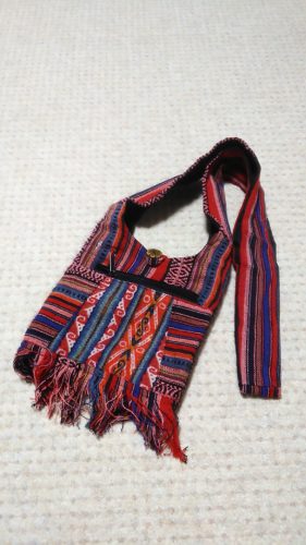 レッド×ストライプ・ショルダーバッグ（小）