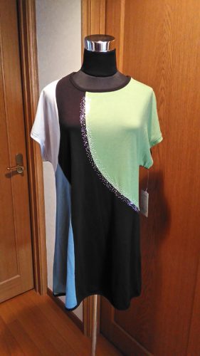 ブラック×グリーン・チュニック