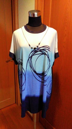 ネイビー×グラデーション・チュニック