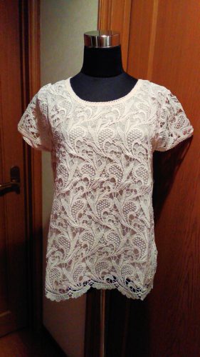 ピンク×ペイズリーレース・チュニック