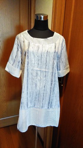 ホワイト×ネイビーストライプ・チュニック