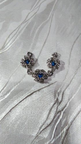 Ｏさんのオーダー（チェインメイル×フラワー・ネックレス&ブレスレット）♪