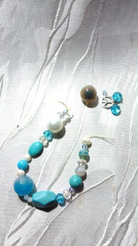 Ｓさんのお直し（ターコイズ・ゴムブレスレット）♪