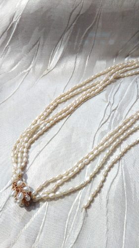 Ｆさんのお直し（淡水パール・4連ネックレス）♪